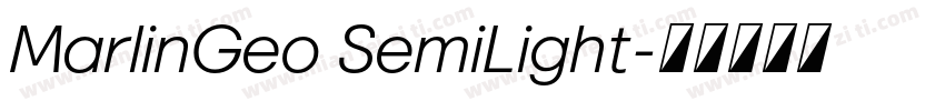MarlinGeo SemiLight字体转换